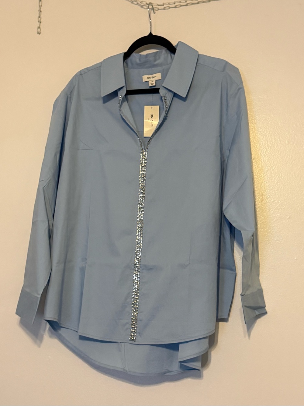 NWT On 34th Trendy Plus Size Solid Embellished Popover Top, Macy's Exclusive 2X - Picture 5 of 11
